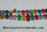 CTD4009 Top drilled 14*22mm - 22*42mm freeform agate gemstone beads