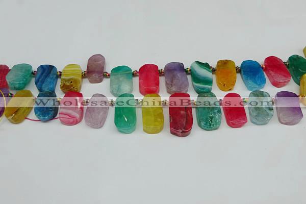 CTD4009 Top drilled 14*22mm - 22*42mm freeform agate gemstone beads