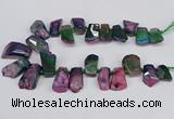 CTD4011 Top drilled 18*25mm - 25*35mm freeform agate beads