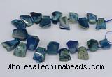 CTD4014 Top drilled 18*25mm - 25*35mm freeform agate beads