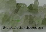 CTD411 Top drilled 6*15mm - 8*25mm nuggets green quartz beads