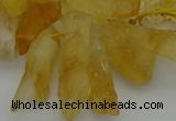 CTD417 Top drilled 10*20mm - 15*35mm nuggets citrine gemstone beads