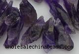 CTD426 Top drilled 6*15mm - 8*25mm nuggets amethyst beads