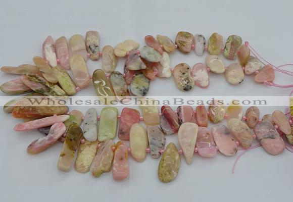 CTD450 Top drilled 10*15mm - 12*40mm freeform pin opal gemstone beads