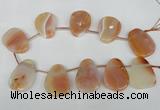 CTD503 Top drilled 25*35mm - 30*40mm freeform agate beads