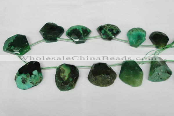 CTD508 Top drilled 25*30mm - 35*40mm freeform agate beads