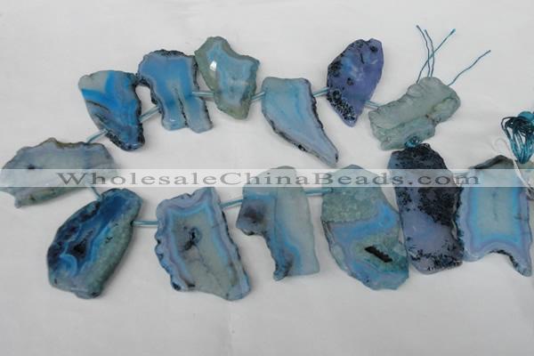 CTD518 Top drilled 20*35mm - 35*48mm freeform agate beads