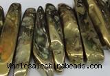 CTD527 Top drilled 10*25mm - 10*60mm wand plated agate beads