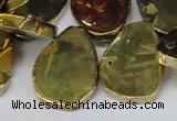 CTD572 Top drilled 20*30mm - 30*45mm freeform plated agate beads