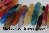 CTD590 Top drilled 6*20mm - 6*45mm wand agate gemstone beads