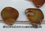 CTD609 Top drilled 20*25mm - 25*40mm freeform agate gemstone beads