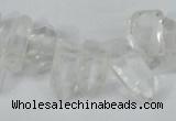 CTD624 Top drilled 8*15mm - 10*25mm faceted nuggets white crystal beads