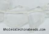 CTD628 Top drilled 15*20mm - 30*40mm freeform white crystal beads