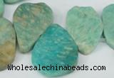 CTD635 Top drilled 18*25mm - 25*38mm freeform Russian amazonite beads