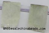 CTD651 Top drilled 15*25mm - 25*40mm freeform plated quartz beads