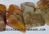 CTD657 Top drilled 25*40mm - 30*55mm freeform agate beads