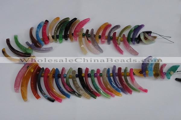 CTD716 Top drilled 10*30mm - 12*50mm wand agate gemstone beads