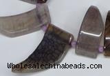 CTD731 Top drilled 15*20mm - 15*40mm wand agate gemstone beads