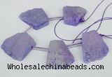 CTD762 Top drilled 25*30mm - 30*35mm freeform agate beads