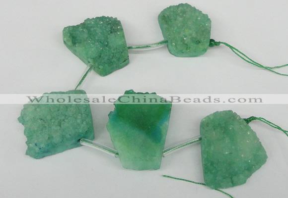 CTD763 Top drilled 25*30mm - 30*35mm freeform agate beads