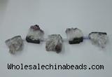 CTD798 Top drilled 20*30mm - 25*35mm freeform amethyst beads