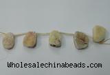 CTD801 Top drilled 20*30mm - 25*35mm freeform agate beads