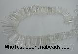 CTD936 Top drilled 6*15mm - 7*40mm wand A grade white crystal beads