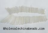 CTD939 Top drilled 5*25mm - 6*60mm sticks white crystal beads