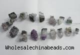 CTD954 Top drilled 15*25mm - 20*30mm nuggets druzy amethyst beads