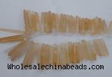 CTD969 Top drilled 6*25mm - 8*65mm sticks red quartz beads