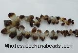 CTD970 Top drilled 10*15mm - 15*30mm nuggets citrine gemstone beads