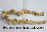 CTD974 Top drilled 10*15mm - 15*25mm nuggets plated druzy agate beads