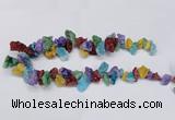 CTD981 Top drilled 10*15mm - 15*25mm nuggets plated druzy agate beads