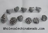 CTD991 Top drilled 12*15mm - 18*25mm nuggets plated druzy agate beads