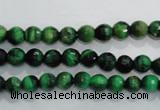 CTE1011 15.5 inches 6mm faceted round dyed green tiger eye beads