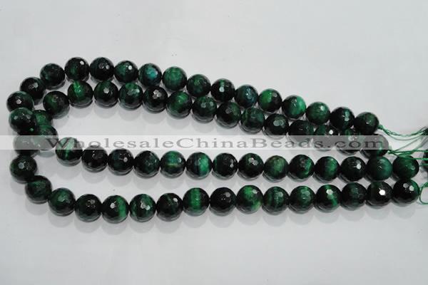 CTE1012 15.5 inches 8mm faceted round dyed green tiger eye beads