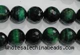 CTE1014 15.5 inches 10mm faceted round dyed green tiger eye beads