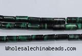 CTE1027 15.5 inches 4*8mm tube dyed green tiger eye beads wholesale