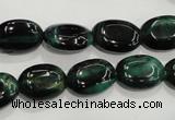 CTE1041 15.5 inches 10*14mm oval dyed green tiger eye beads