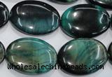 CTE1050 15.5 inches 18*25mm oval dyed green tiger eye beads