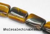 CTE11 15.5 inches 12*16mm rectangle yellow tiger eye  beads