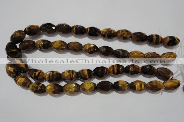 CTE1114 15.5 inches 13*18mm faceted rice yellow tiger eye beads