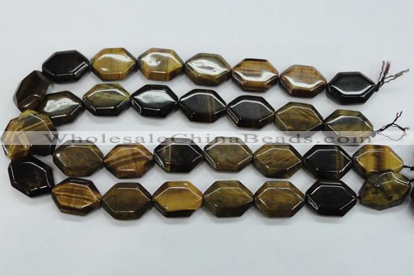 CTE112 15.5 inches 18*25mm octagonal yellow tiger eye beads wholesale