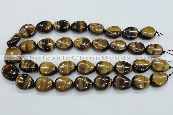 CTE114 15.5 inches 18*22mm nugget yellow tiger eye beads wholesale