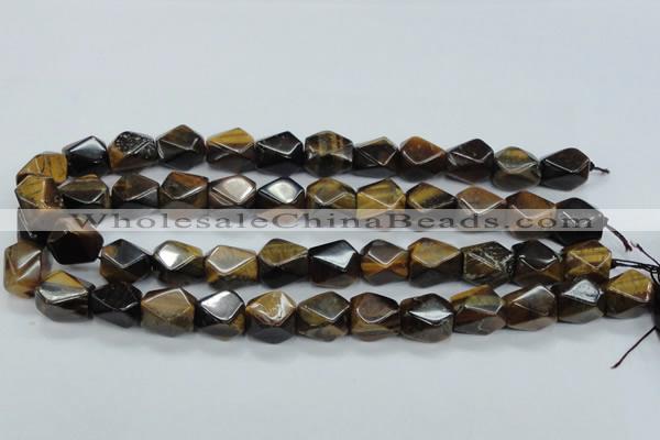 CTE118 15.5 inches 12*18mm faceted cuboid yellow tiger eye beads