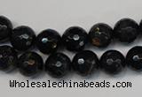 CTE1186 15.5 inches 8mm faceted round blue tiger eye beads