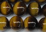 CTE1238 15.5 inches 14mm round A+ grade yellow tiger eye beads