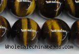 CTE1246 15.5 inches 14mm round AA grade yellow tiger eye beads