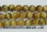 CTE128 15.5 inches 8mm round yellow tiger eye gemstone beads