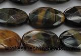 CTE1372 15.5 inches 15*20mm faceted oval yellow & blue tiger eye beads